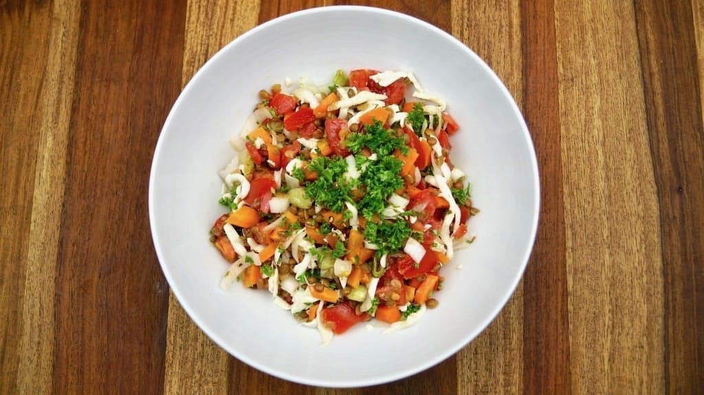 Fitness Linsensalat fitness lentil salad