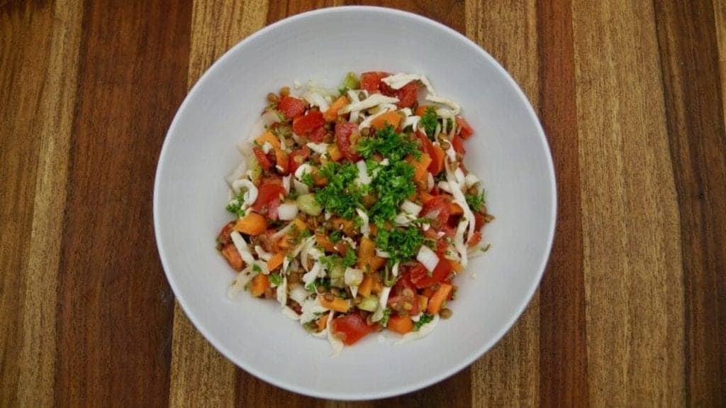Fitness Linsensalat Fitness lentil salad