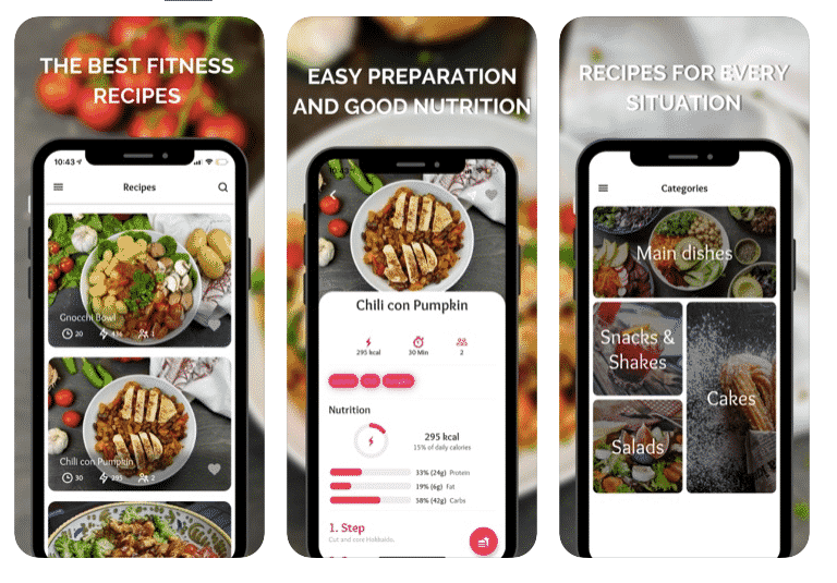 Fitness Recipes App – Light and delicious healthy food!