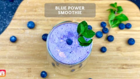 Blue Power Smoothie - Blueberry Protein Smoothie Recipe
