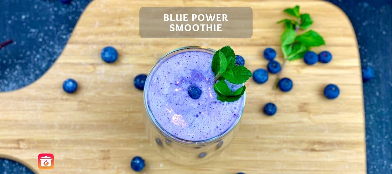 Blue Power Smoothie – Blueberry Protein Smoothie Recipe