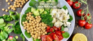 Colorful chickpea salad