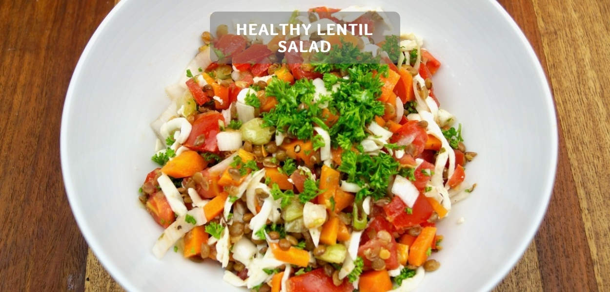 Healthy lentil salad