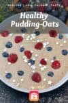 Healthy pudding oats with chocolate