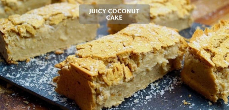 Juicy coconut cake – Light healthy coconut cake
