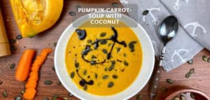 Pumpkin-Carrot-Soup with Coconut