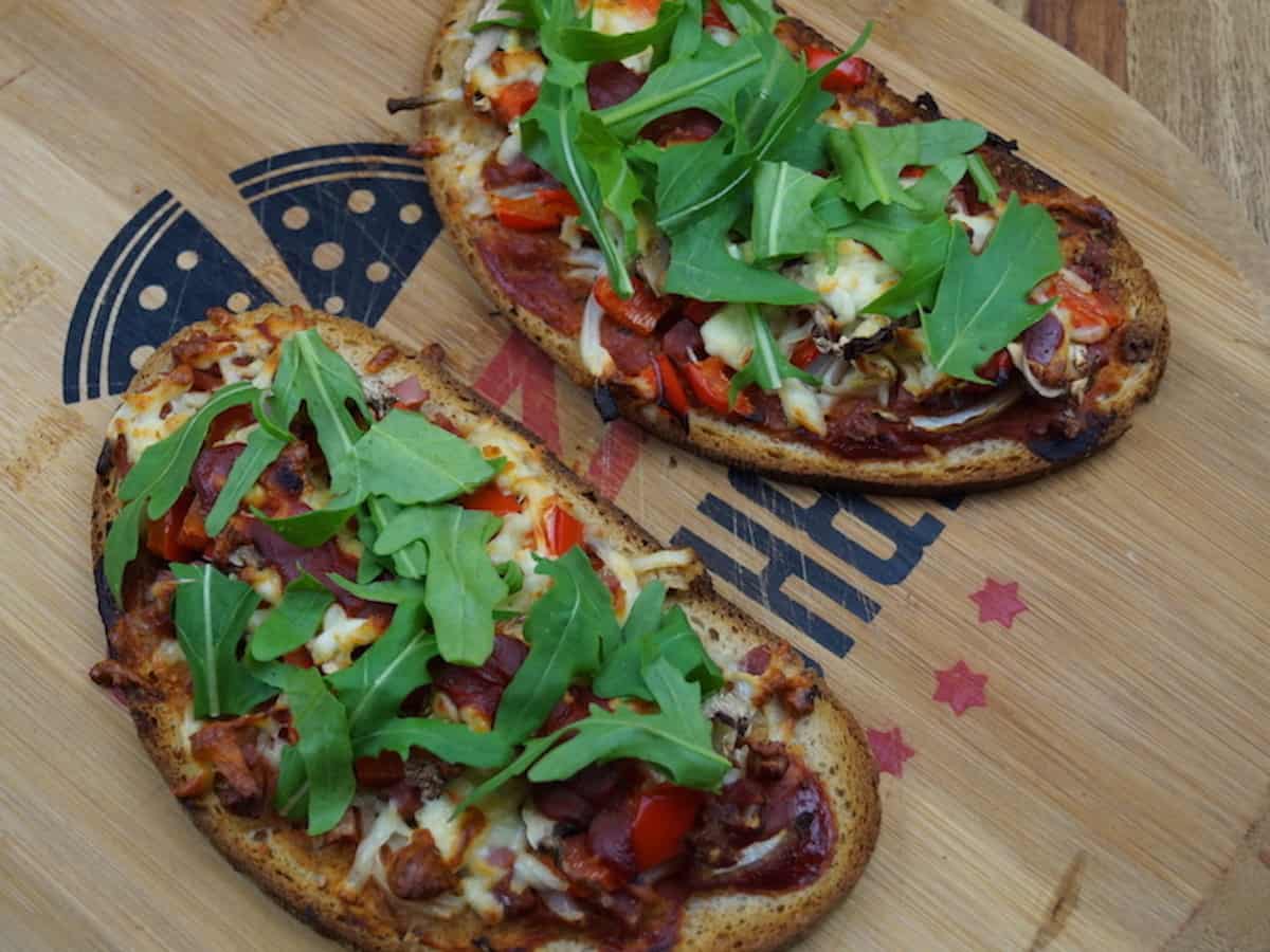 Rustic pizza oven bread