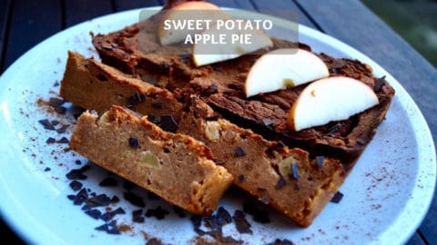 Sweet potato apple pie - light sugar-free apple pie
