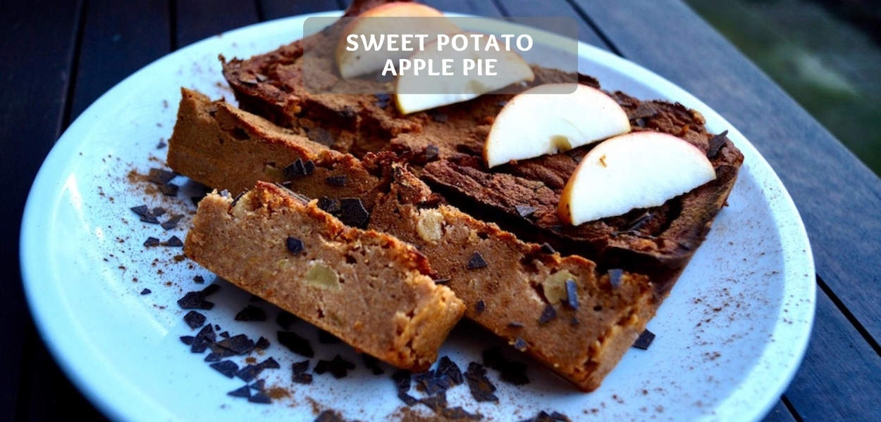 Sweet potato apple pie – light sugar-free apple pie