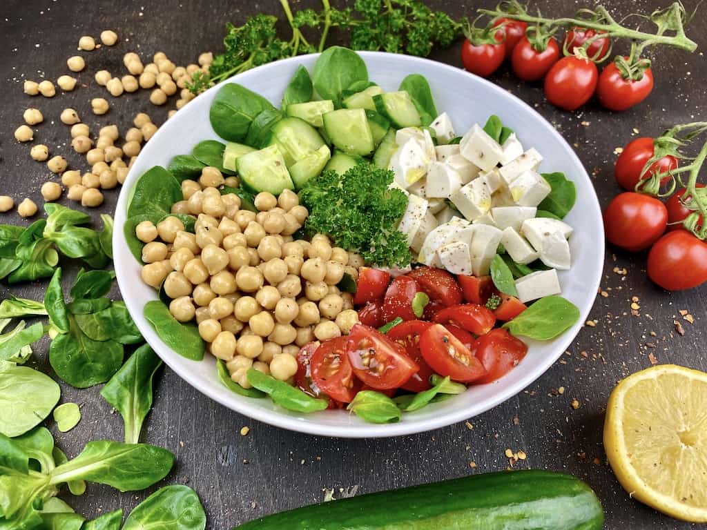 healthy chickpea salad